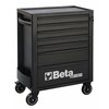 Beta Tool Cabinet, 7 Drawer, Black, Sheet Metal, 29 in W x 17-1/2 in D x 38 in H 024004679